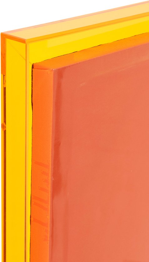 J-Line Décoration Murale Moderne - toile - orange fluo