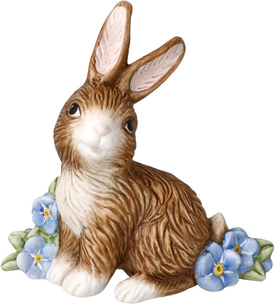 Goebel - Pasen | Image décorative Haas naturel - Haas annuel 2026 | Porcelaine - 8cm - Lapin de Pâques