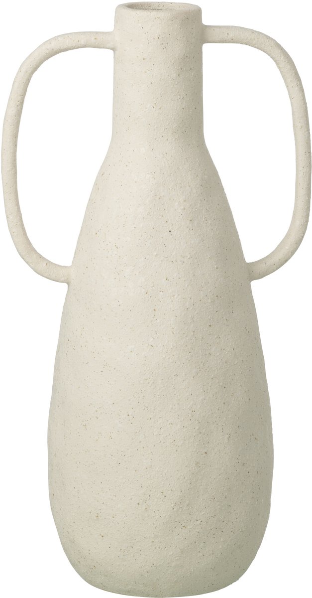 J-Line vaas Jodi - steengoed - wit - large