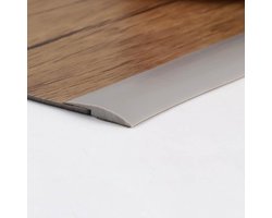 Laminaat Vloerdeur Strip - Zelfklevende Overgang Drempel - PVC Rubber - Tapijt Trim - 3mm Drempelovergang - Grijs - Vloerdecoratie - Duurzaam - Gemakkelijk te Installeren