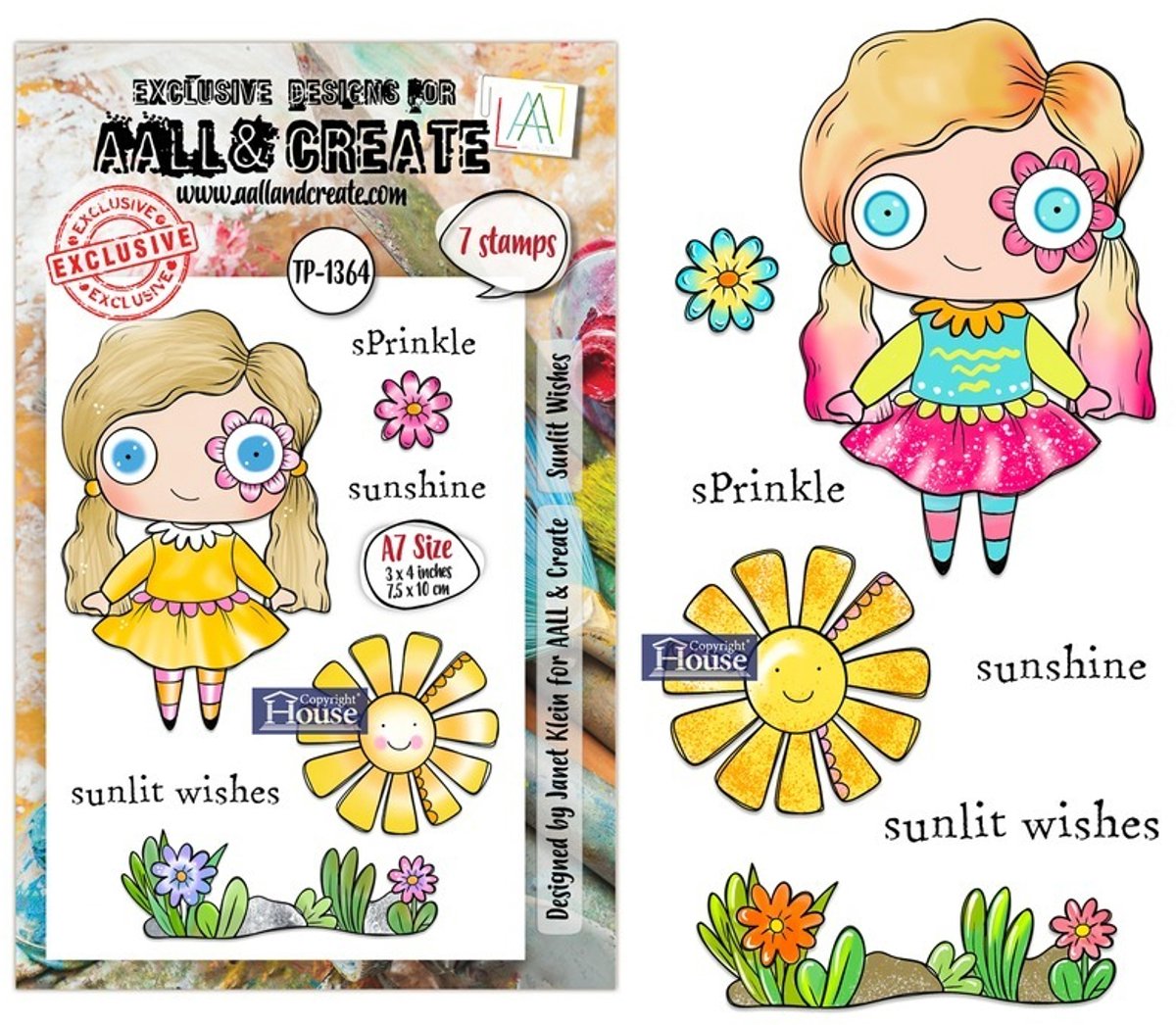 Aall & Create clearstamps A7 - Sunlit wishes