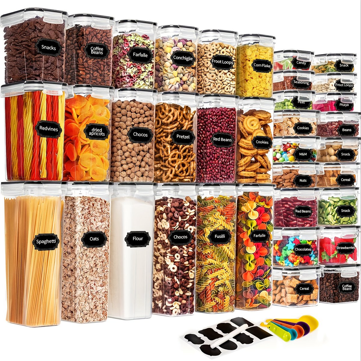 KitchenPro 72-delige BPA-vrije Opbergdozen Set