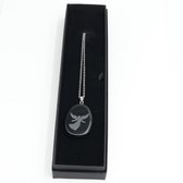 Talisman ketting Engel zwart