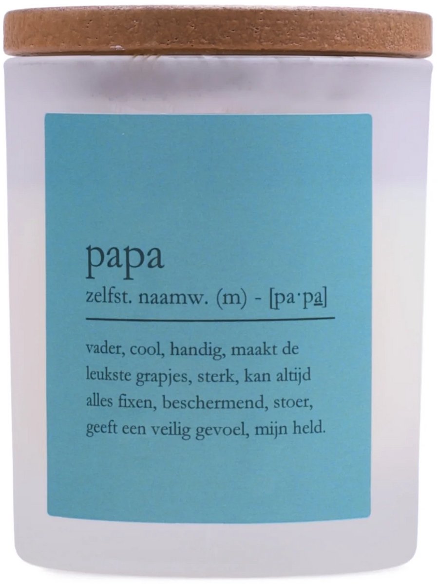 Bon Sens - Geurkaars - "Papa" - Salie & Zeezout