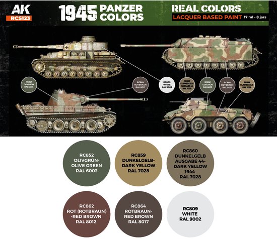 RCS123 1945 Panzer colors AK-Interactive real color | bol