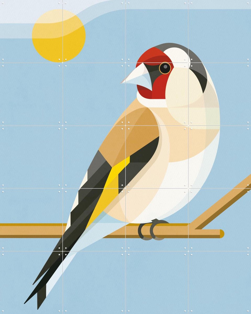 IXXI Puttertje, Elke Uijtewaal - 80 x 100 cm - Gratis ophangtool - Grote wanddecoratie en posters - Kleurrijk, Illustraties, Digitale Kunst, Grafisch