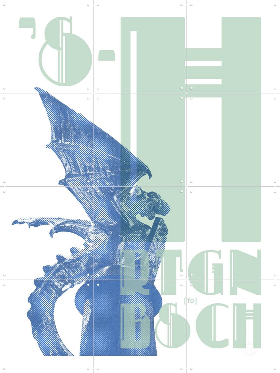IXXI s-HRTGNBSCH, Fototypo - 60 x 80 cm - Gratis ophangtool - Grote wanddecoratie en posters - Typografie, Illustraties, Grafisch Ontwerp, Woonkamer