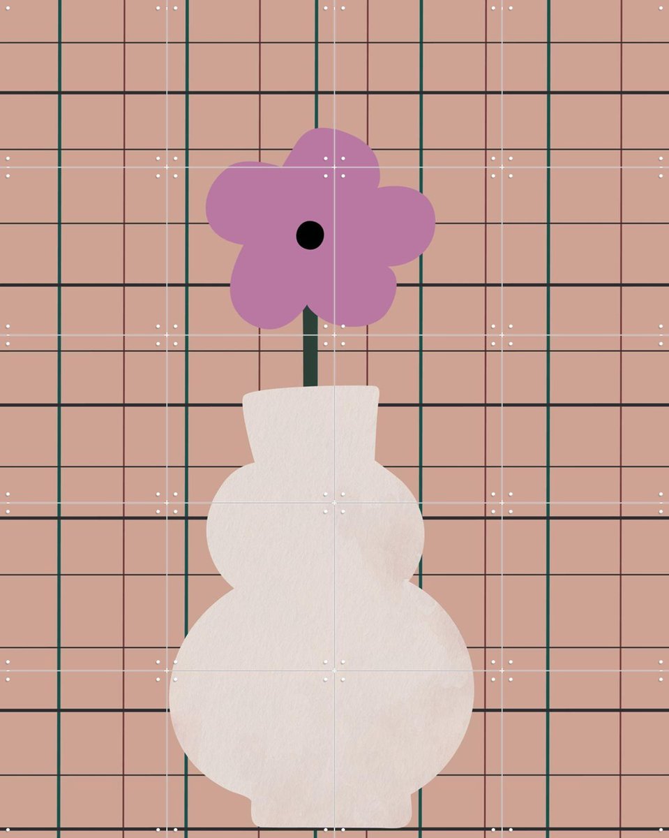 IXXI Tiny Bouquet, Little Otja - 80 x 100 cm - Gratis ophangtool - Grote wanddecoratie en posters - Abstract, Grafisch Ontwerp, Minimalisme