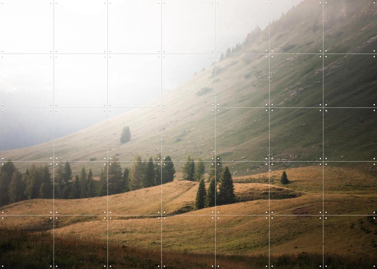 IXXI Hills of Trentino, Claire Droppert - 140 x 100 cm - Gratis ophangtool - Grote wanddecoratie en posters - Fotografie, Realisme, Naturalisme