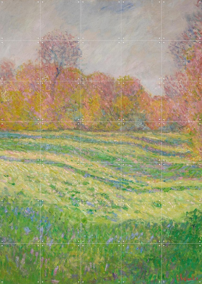 IXXI Meadow at Giverny, Claude Monet & Museum of Fine Arts Boston - 100 x 140 cm - Gratis ophangtool - Grote wanddecoratie en posters - Schilderijen