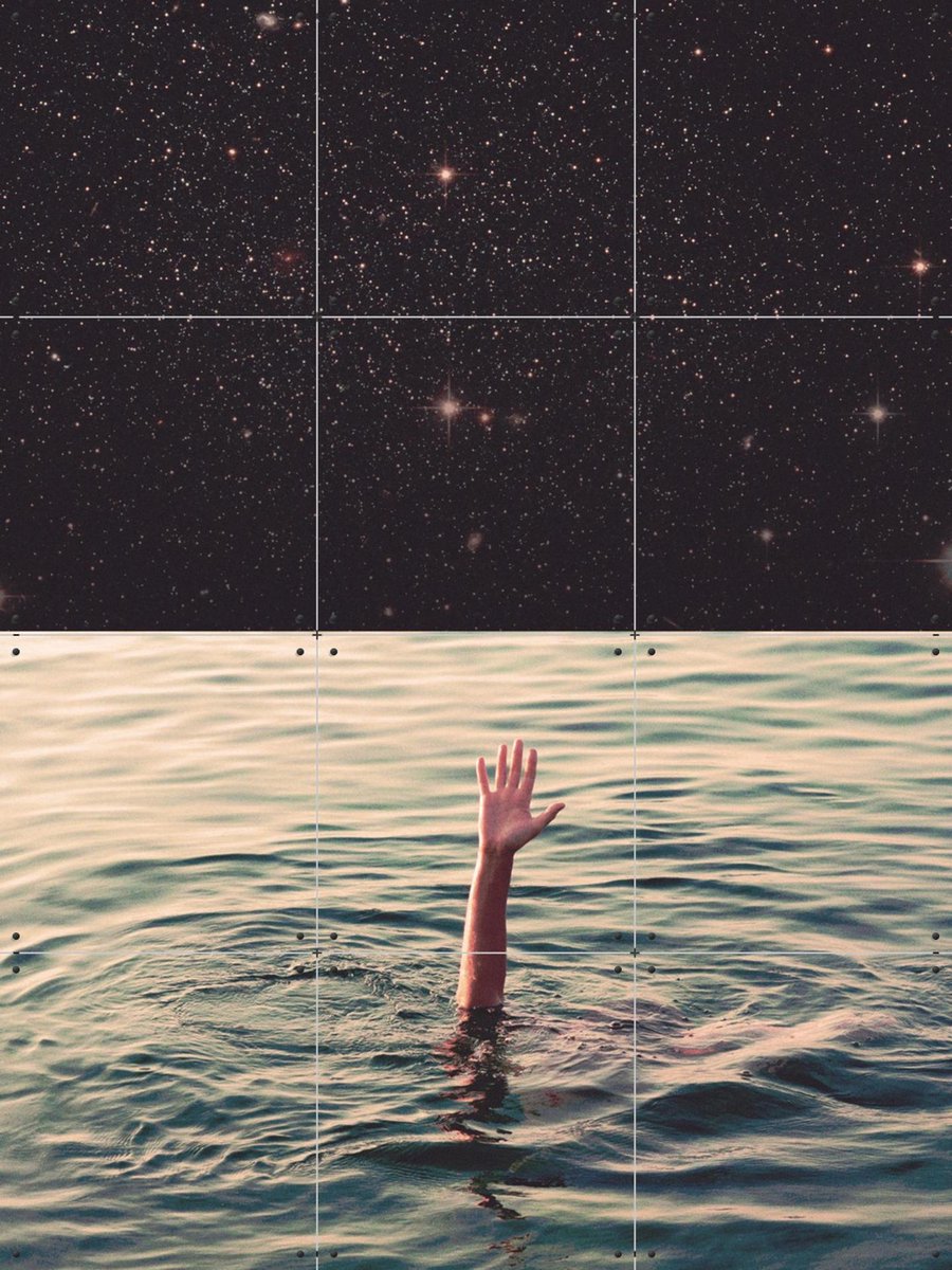 IXXI Drowned in Space, Fran Rodriguez - 60 x 80 cm - Gratis ophangtool - Grote wanddecoratie en posters - Surrealisme, Fotografie, Mancave