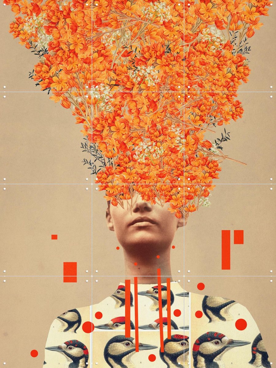 IXXI Bird Flight in Autumn, Frank Moth - 60 x 80 cm - Gratis ophangtool - Grote wanddecoratie en posters - Grafisch Ontwerp, Digitale Kunst