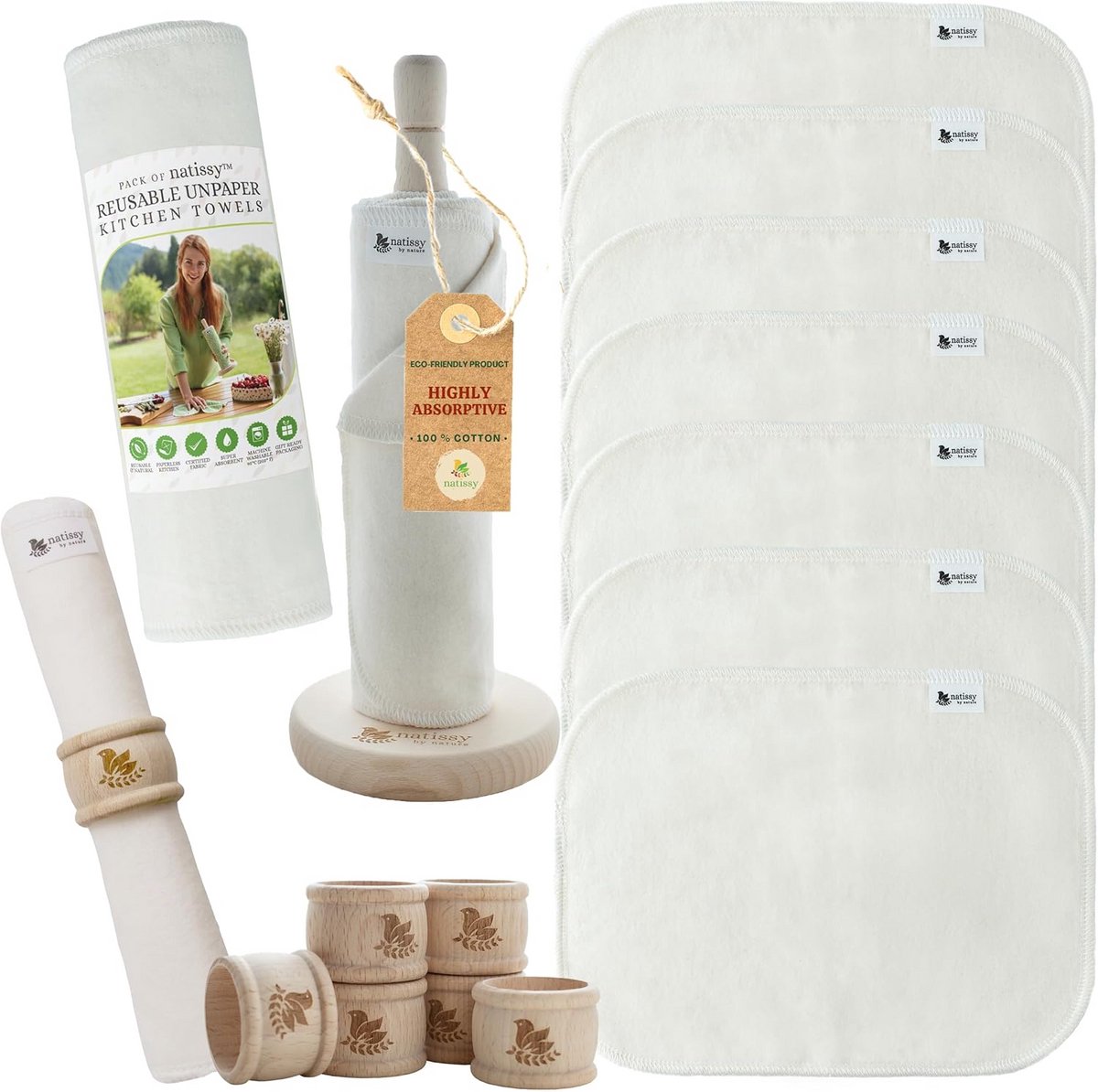 Herbruikbare Keukenrol - Wasbare Handdoeken - Huishoudelijk Gebruik - Super Absorberend - 10 Stuks - Niet gespecificeerd