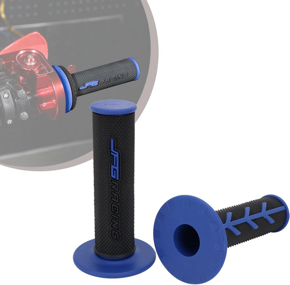 Universele Motorfiets Handvatten Grijs 22mm/24mm Antislip voor Crossmotoren en Pitbikes