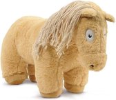 Paarden knuffel 48 cm groot Palomino dieren knuffel + educatief instructie pony boekje A4 formaat speelgoed paard