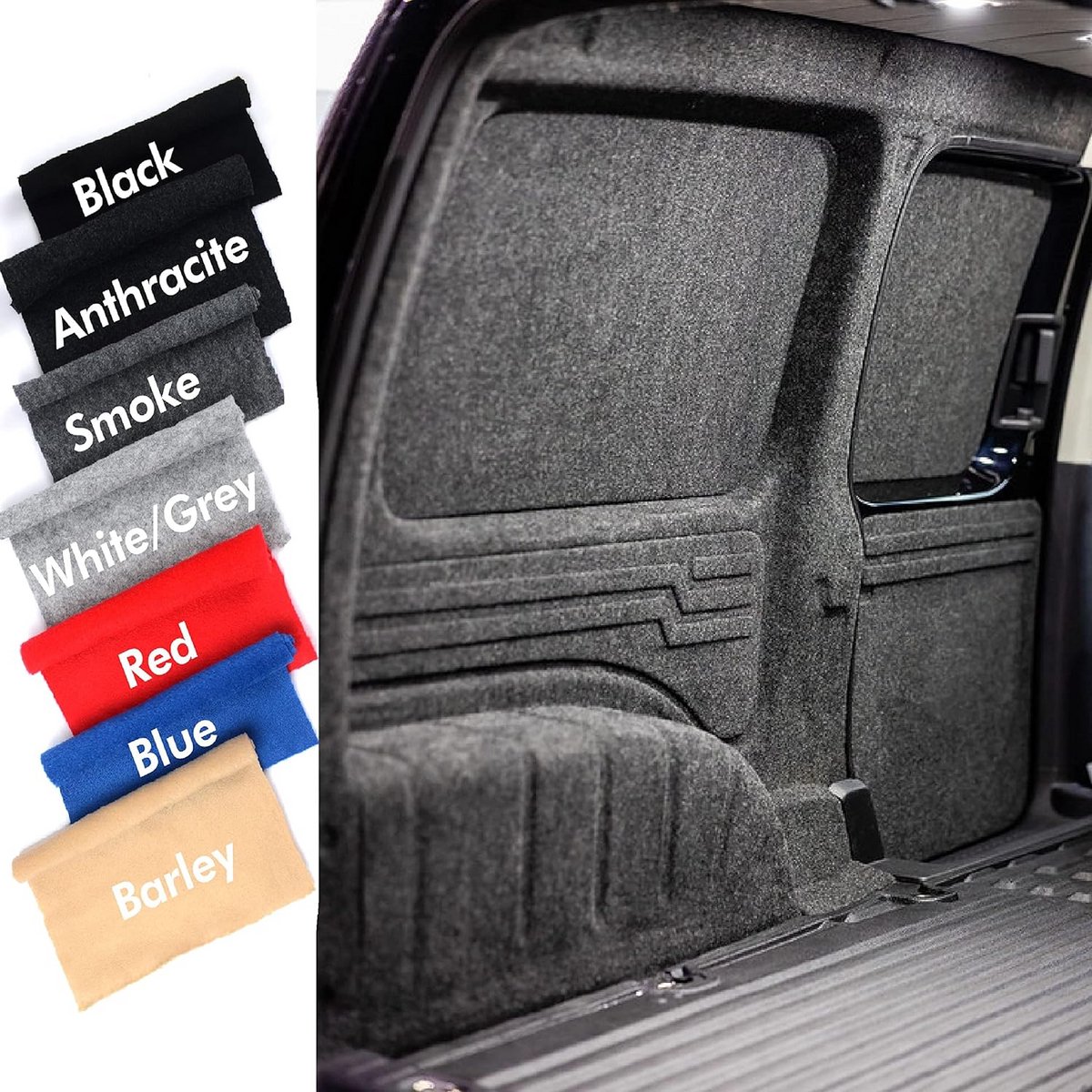 Superstretch Vilt Tapijtvoering voor Voertuiginterieur en Camper in Diverse Kleuren