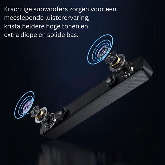 Mini Soundbar - PC Speakers - Voor TV - Bluethooth van Zetly — afbeelding 5