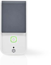 Nedis SmartLife Slimme Stekker - Wi-Fi - IP44 - Energiemeter - 3680 W - Randaarde stekker / Type F (CEE 7/7) - -30 - 40 °C - Android / IOS - Grijs / Wit - 1 Stuks