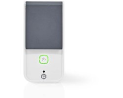 Nedis SmartLife Slimme Stekker - IP44 - Energiemeter - 3680 W - Randaarde stekker / Type F (CEE 7/7) - -30 - 40 °C - Android / IOS - Grijs / Wit - 1 Stuks