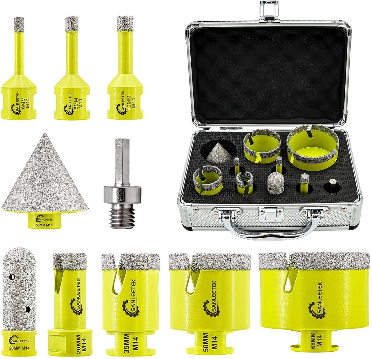 Diamant Tegelboor Set: Gatenzaag Set voor Tegels, Graniet, Marmer en Keramiek - Inclusief Vingerfrees en Adapter