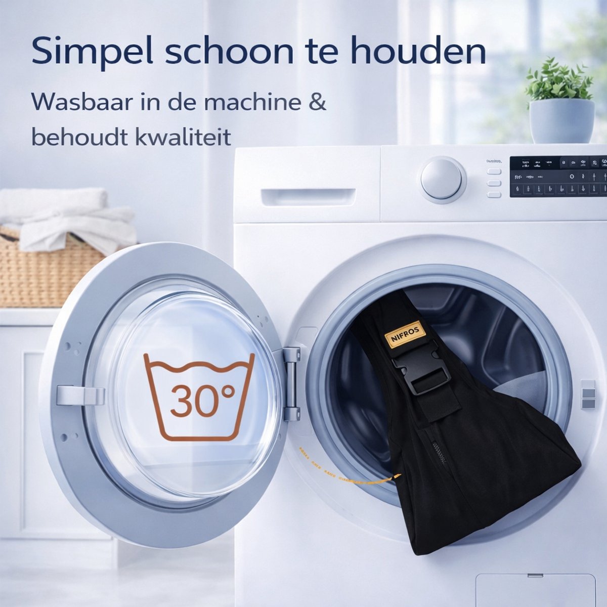 Nifkos - Ergonomische Baby Draagzak zwart - Premium Peuter Carrier - Hoge Kwaliteit – foto 5