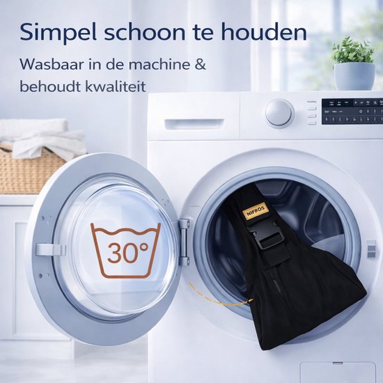 Nifkos - Ergonomische Baby Draagzak zwart - Premium Peuter Carrier - Hoge Kwaliteit — afbeelding 5