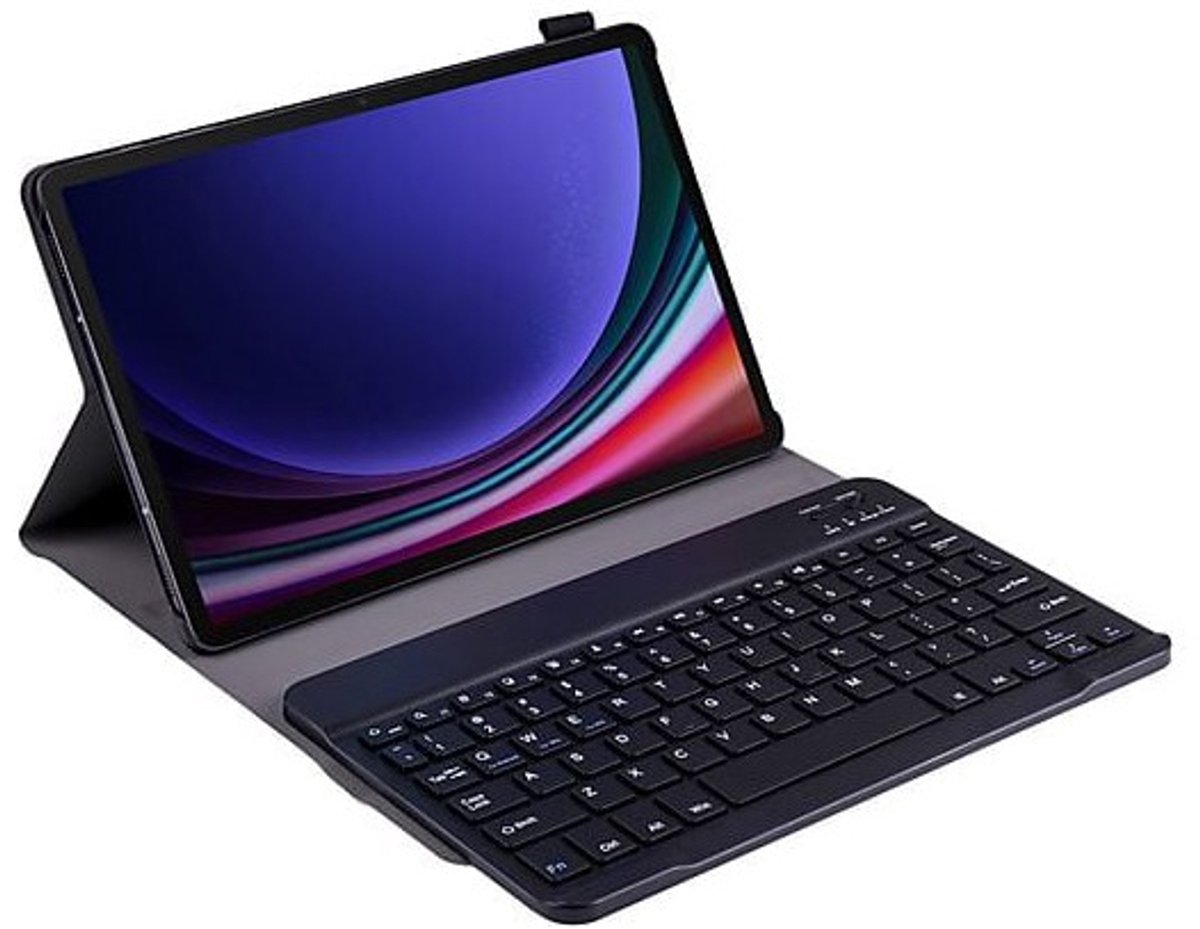 Just in Case tablet Hoes met Toetsenbord geschikt voor Samsung Galaxy Tab S9 / S9 FE / S10 FE / S10 Lite - QWERTZ Bluetooth Keyboard Case - Zwart