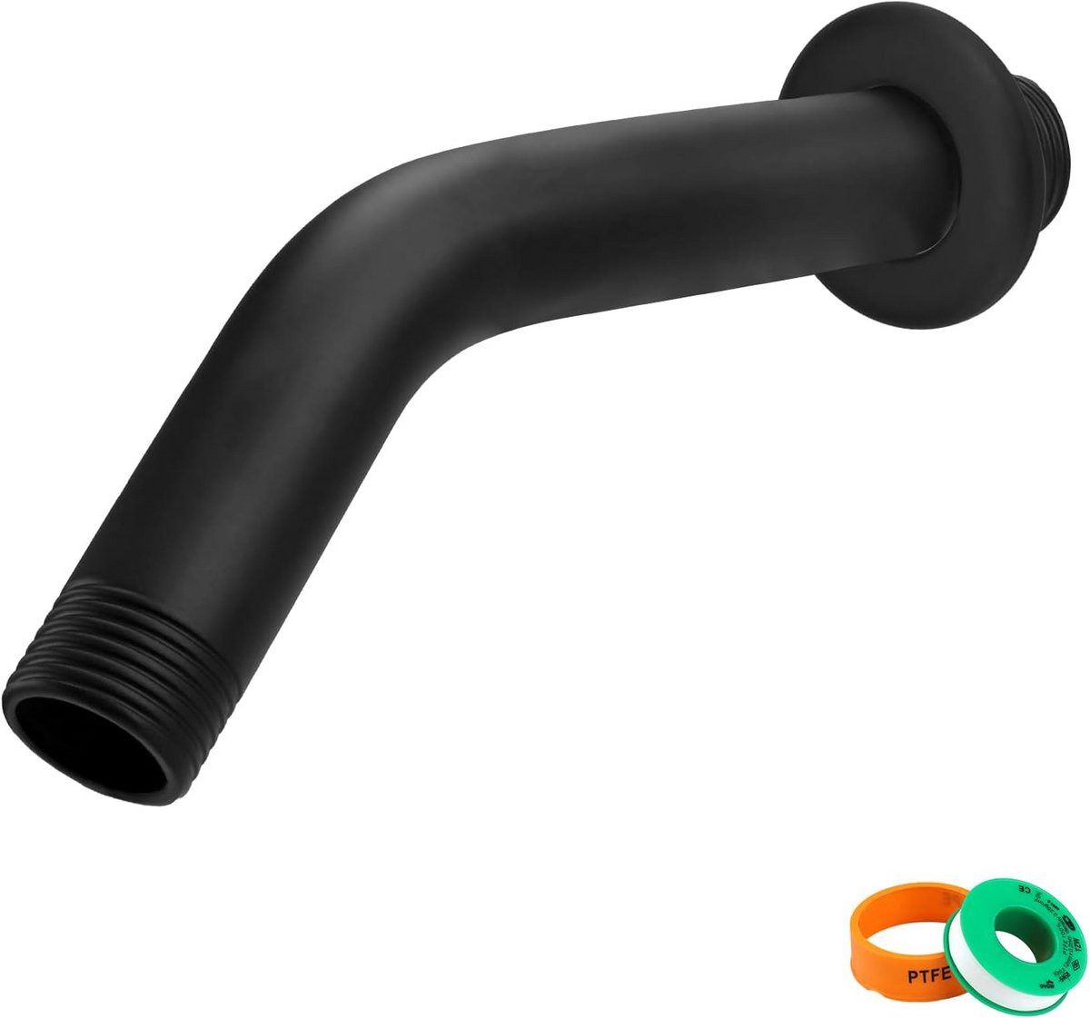Verlengstuk Douchekop 15 cm Zwart RVS - Universele Verlengarm voor Regen- en Handdouche