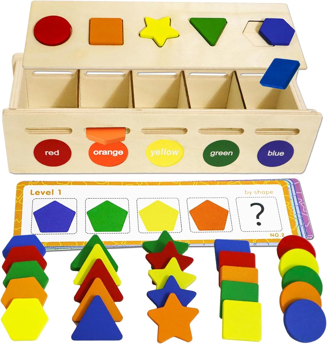 Houten Categorieën En Matchen Speelgoed - Kleur En Vorm Categorieën Spelletjes - Puzzel Educatief Speelgoed - Geschikt Voor Jongens En Meisjes Van 1-5 Jaar