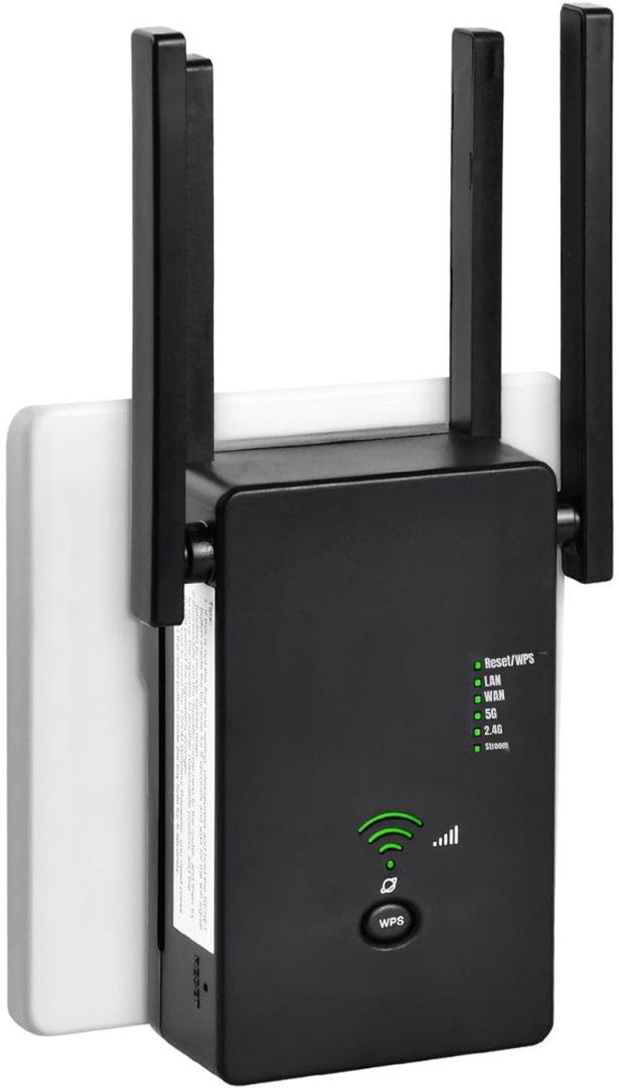 Aura® Wifi Versterker Stopcontact 1200 Mbit/s Zwart