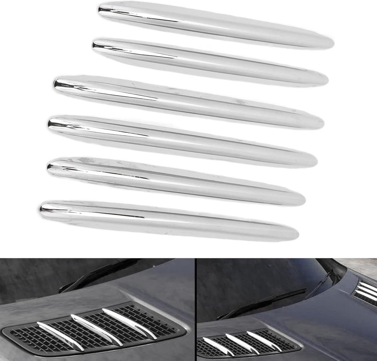 Auto Motorkap Ventilatierooster Cover Trim voor R172 SLK 2011-2019 in Chroom - Stijlvol en Duurzaam - Auto Accessoires.
