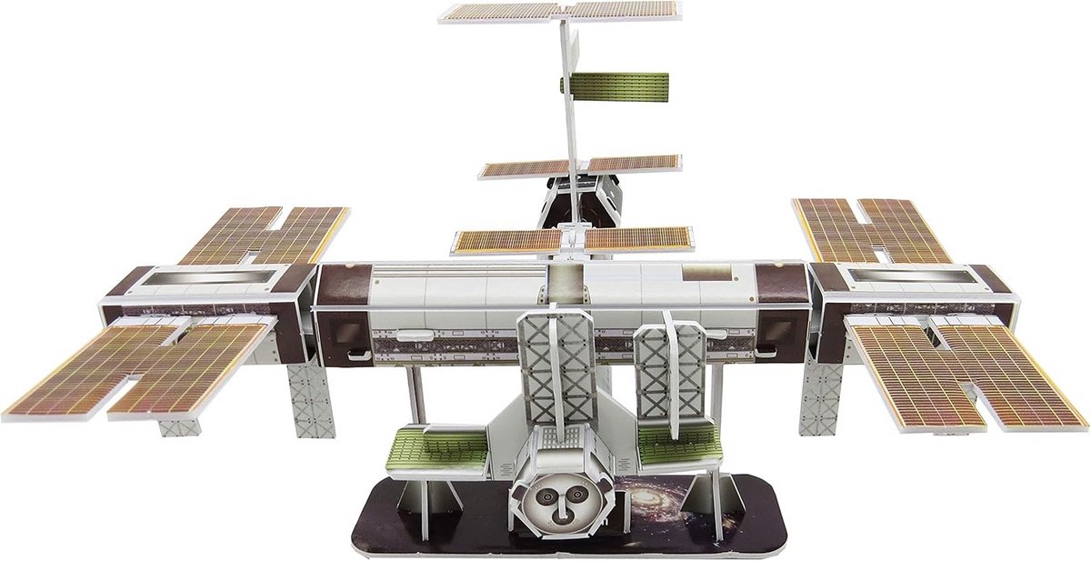 3D Puzzel Ruimte: Gedetailleerd Model van het Internationale Ruimtestation ISS