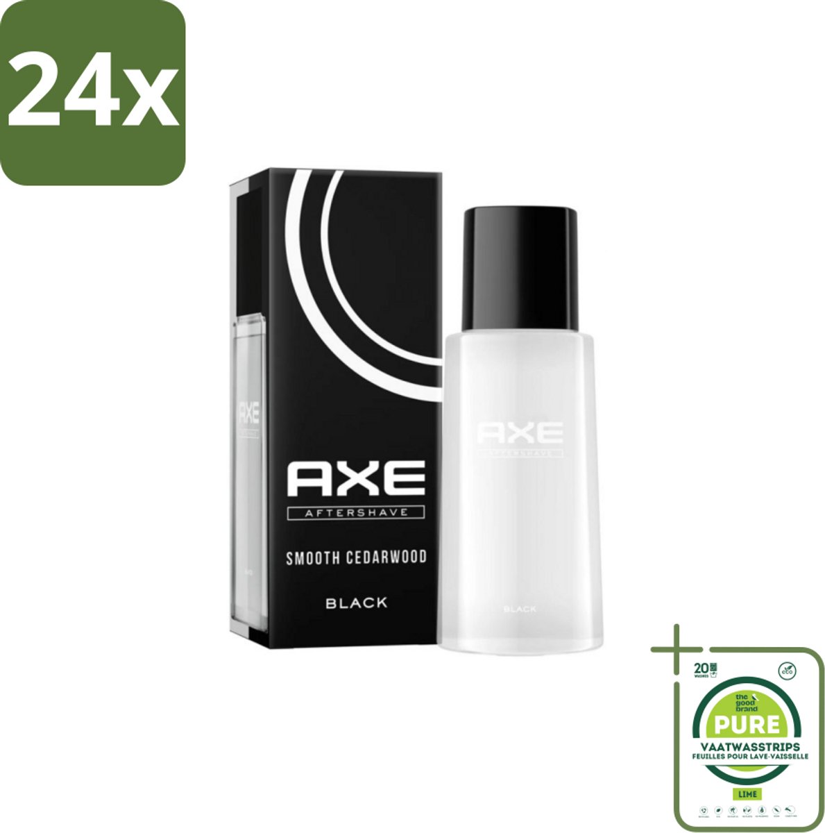 Axe – Aftershave – Black – 100 ml - Voordeelverpakking - 24 stuks - Aftershave - Huidverzorging