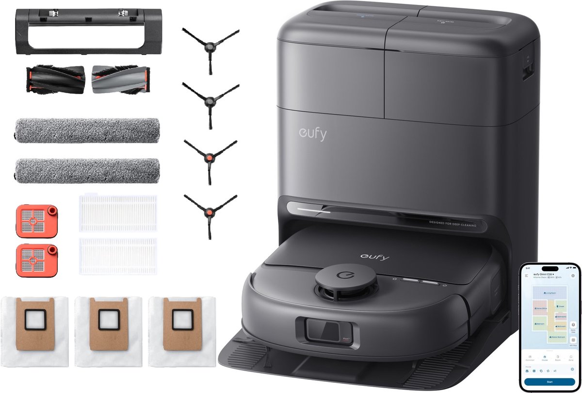 eufy C28 Robotstofzuiger met 15.000 Pa (EAN: 8719925784675)