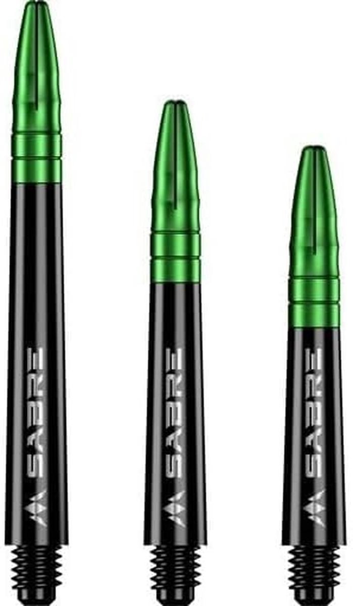 Dartpijlen Assortiment Shafts Middenlengte Groen Zwart