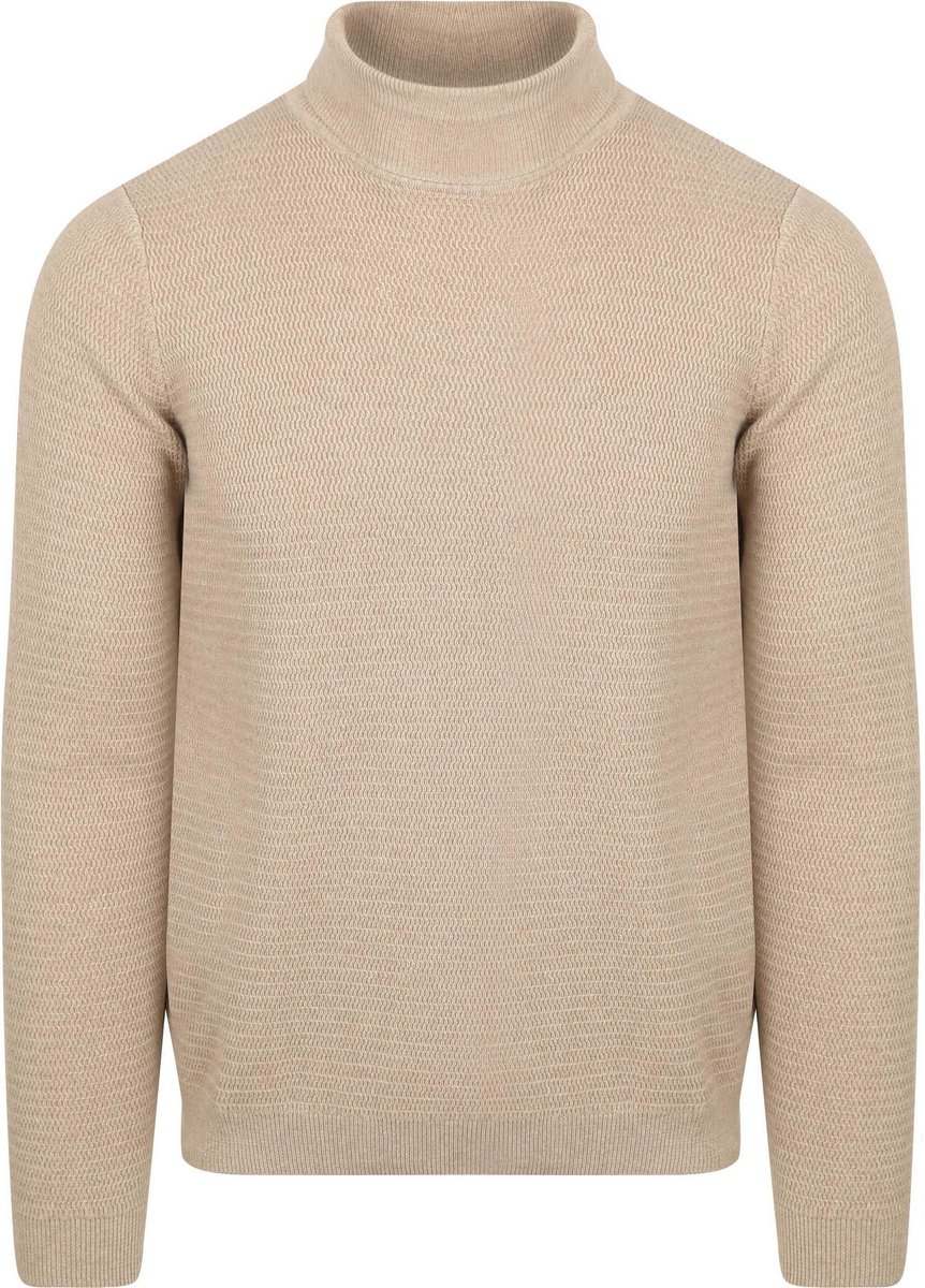 Suitable Coltrui Structure Melange Sand - Maat M - Heren - Pullover