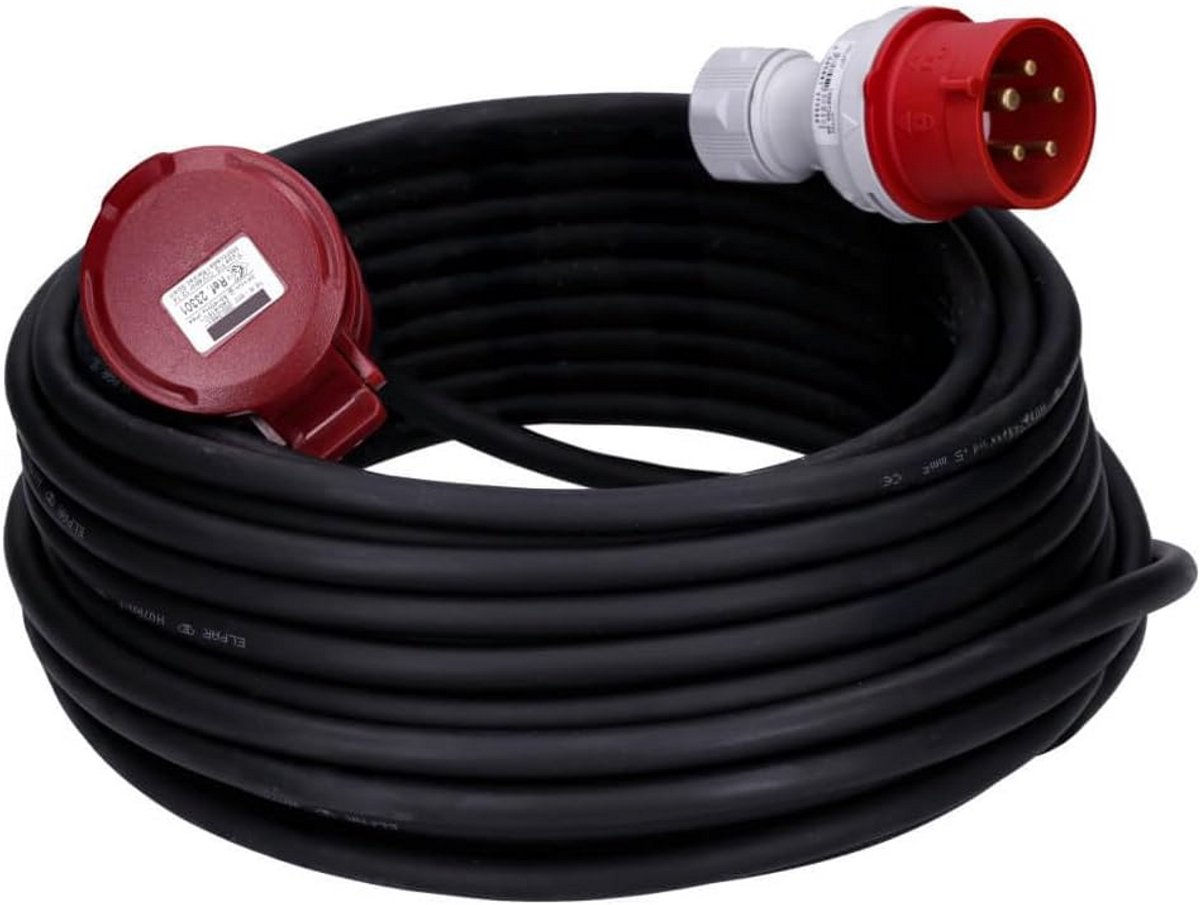 CEE Verlengkabel 5-Polig 400V Sterkstroomkabel H07RN 5x1,5 mm² 16A IP44 25 Meter