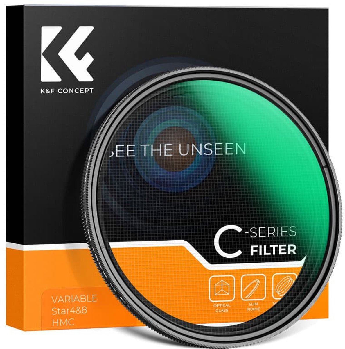 K&F Concept 49mm HMC variabel sterfilter 4-8 punten ster filter star sterrenfilter