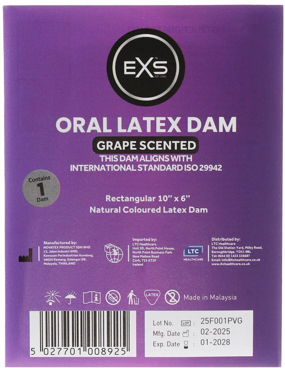 LTC Healthcare - EXS Koferdam - Gearomatiseerd - Winogronowy - Ultra-dun