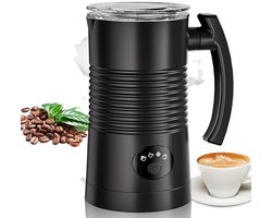 Volledig Automatische Melkopschuimer - Melkopschuimer - 4-Traps Afstelling - Multi-Opschuimer - Latte Art-Schuimmachine - 350 ml - Zwart