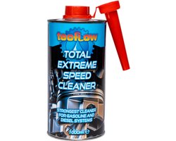 Tecflow Total Extreme Speed Cleaner - De krachtigste alles-in-1 Brandstofsysteem reiniger - Motor Reiniger - Verlaagt Emissie + Verbruik - Roetfilter - Injector Reiniger - Benzine + Diesel additief - 1000 ml