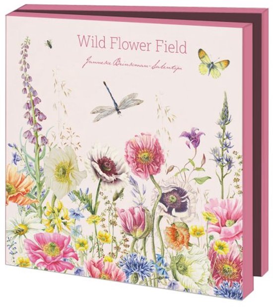 Kaartenmapje Wild Flower Field, Janneke Brinkman 10 Stuks