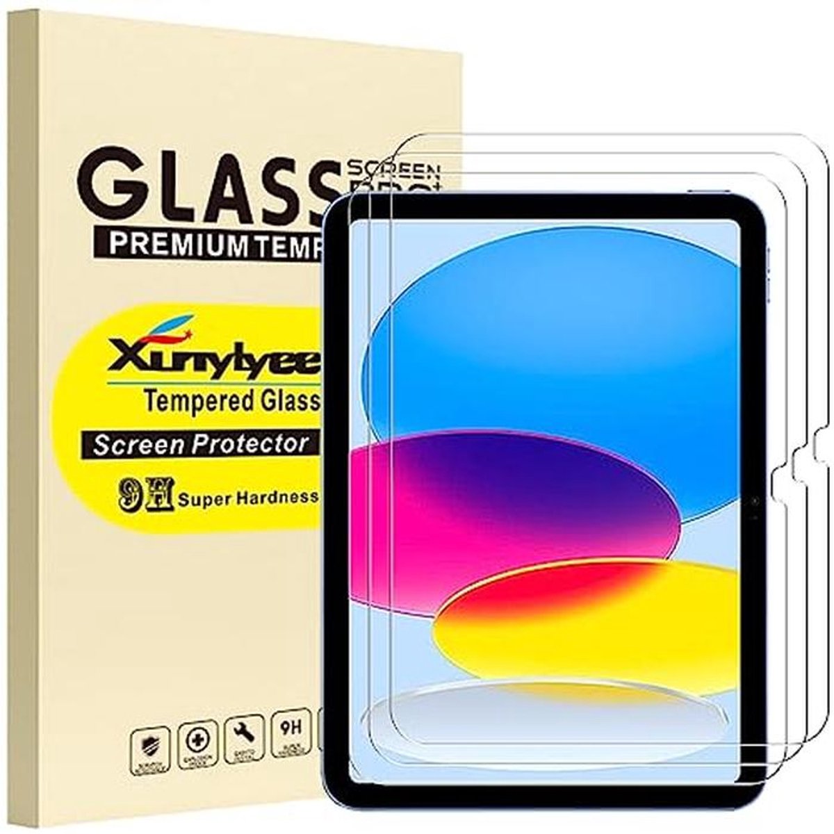 Screen Protector 3-Pack voor iPad A16 11e/10e Generatie (2025/2022) - Hoofdlamp Glas