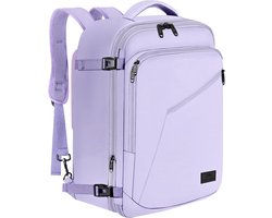 Matein Handbagage Rugzak 40x30x20 cm voor Vliegtuig – Ryanair Maat Cabin Rugzak 30L, Uitbreidbare Reisrugzak Vrouwen, Geschikt voor KLM, Transavia & easyJet, Travel Backpack voor Business & Reis, Lichtpaars