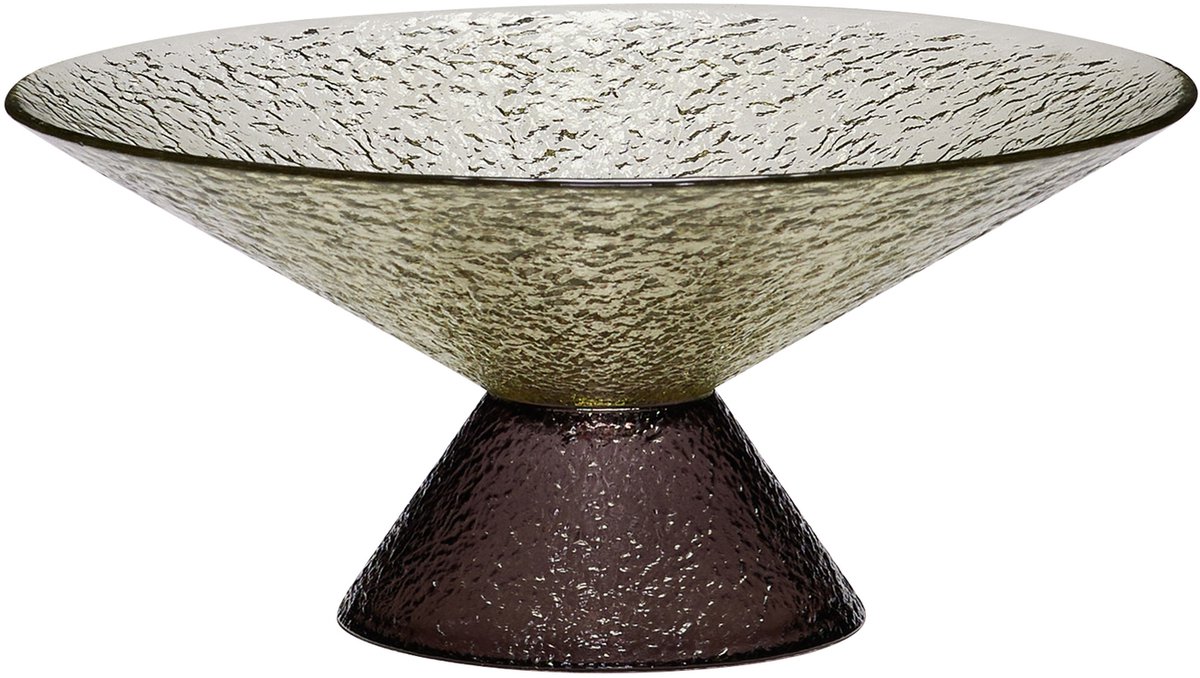 Bonbon Glass Bowl Large Green/Brown