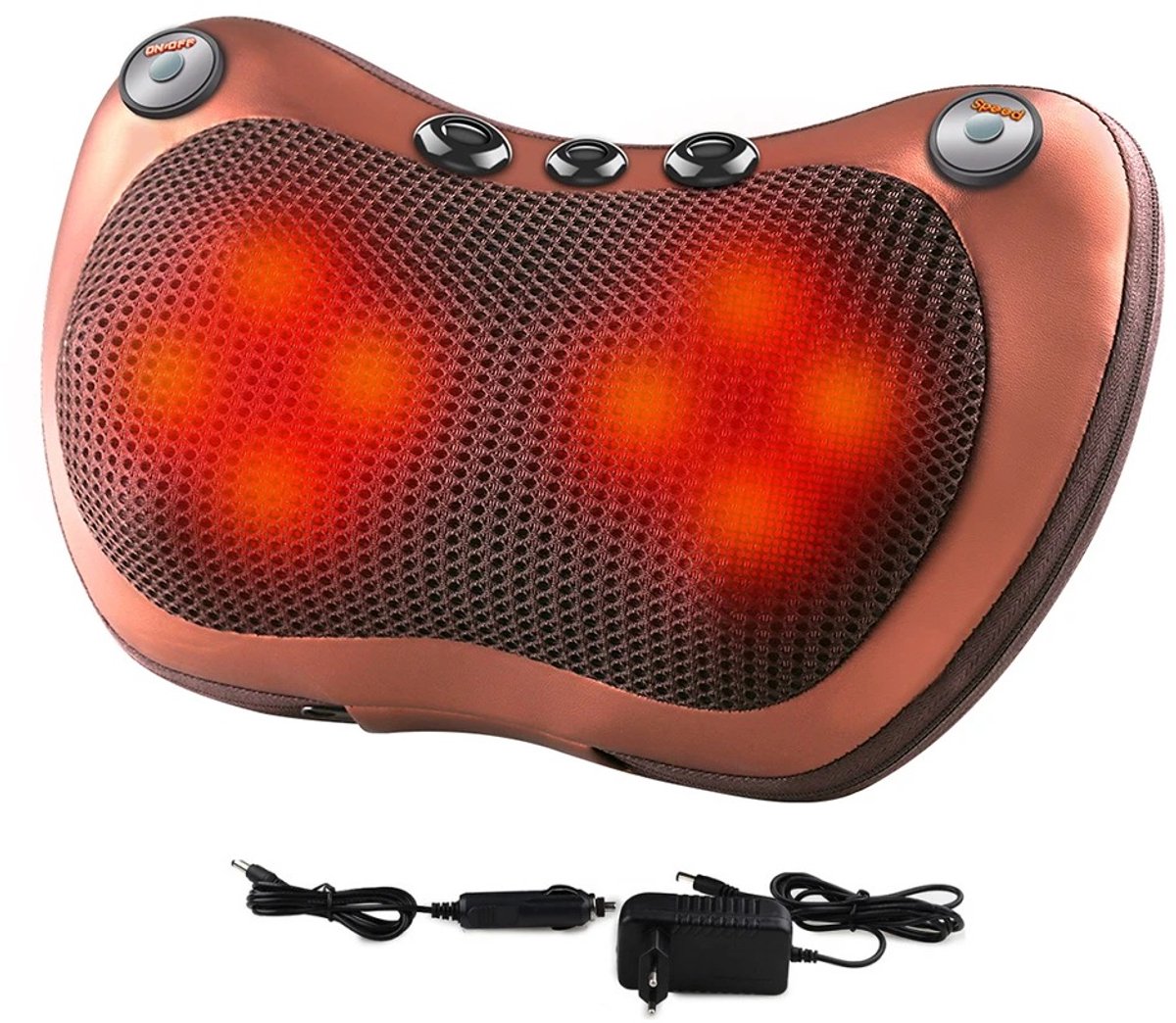 Sensova Nekmassage Apparaat met Shiatsu Kneedmassage en Infrarood Warmte - Massagekussen voor Nek, Schouders en Rug - Ontspannend Nek Massage Apparaat voor Thuis en Auto