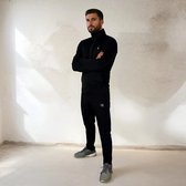 Sportvest Detroit voor heren - Slim fit trainingsjack - Opstaande kraag - Soepele, hoogwaardige stof - Steekzakken - Ritssluiting - Zwart - Maat M