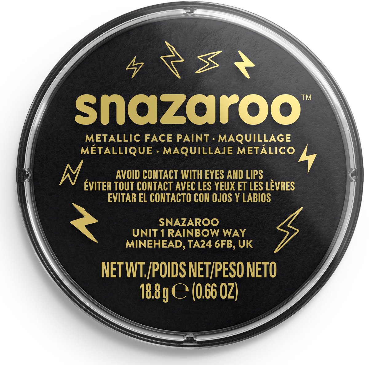 Snazaroo 1118110 - Electric Black - 18ml Aqua Schmink & Kinderschmink voor Kinderen en Volwassenen