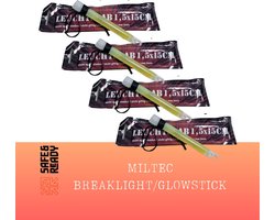 4 x Mil-Tec Professionele Breaklights - Glow sticks - Branden 8 tot 12 uur !!! - Outdoor - Survival - Noodpakket
