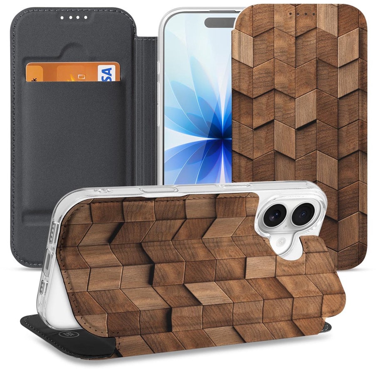 Apple iPhone 17 Bookcase Wooden Cubes